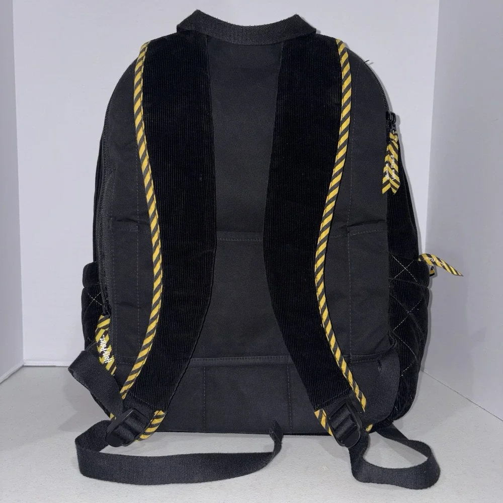 RARE Vera Bradley Harry Potter Hufflepuff Campus Backpack Black Yellow Quilted